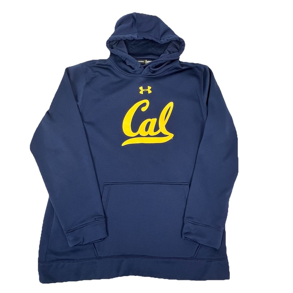UC Cal Berkeley Under Armour Storm 1 Cold Gear Hoodie Blue Sweatshirt Adult 2XL